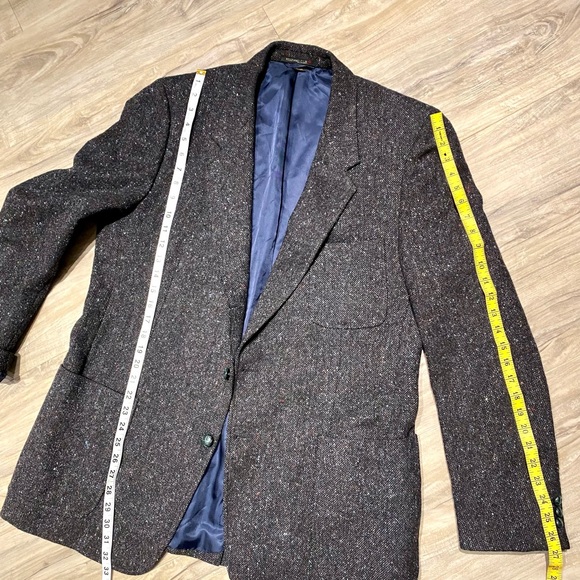 Scottish handwoven Wool Boyfriend/cowgirl boho equestrian Blazer w cottage vibe - Picture 15 of 16